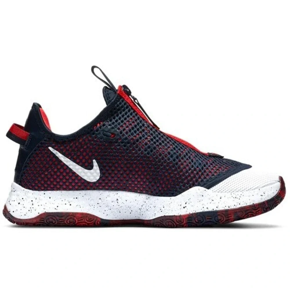 Nike Men's PG4 Basketball Shoes CD5079-101 White Obsidian University Red Sz‎ 10